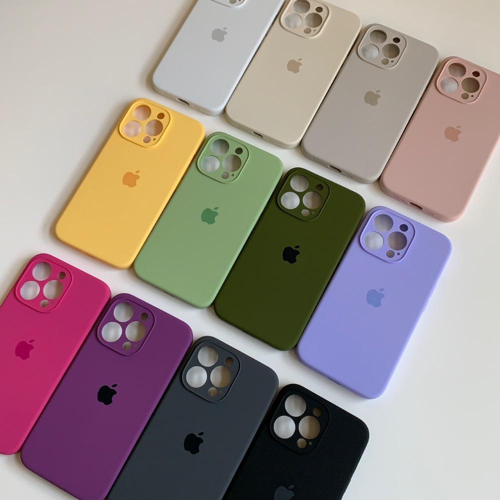 [풀커버] 아이폰 사과 실리콘케이스