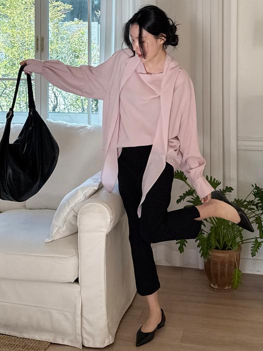 [지혜PICK] Q Slit Capri pants_Black