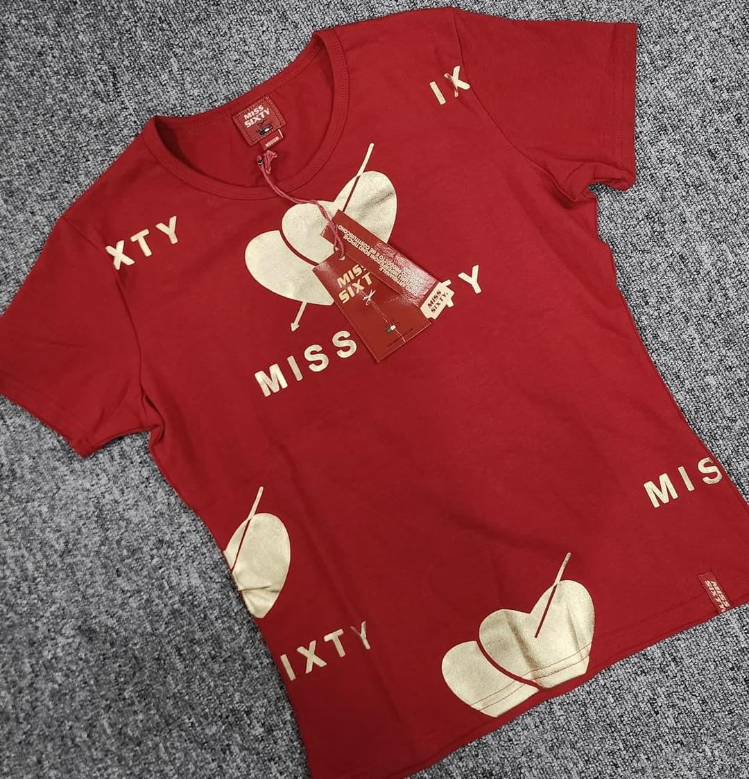 MISS SIXTY 미스식스티 하트 레드 반팔티 M | 후루츠패밀리