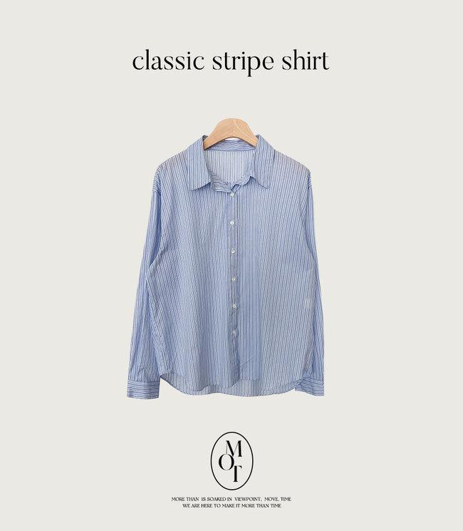 [More Than] made. 쉘리 어텀 클래식 스트라이프 긴팔 셔츠