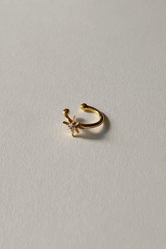 925silver 스파클 이어커프 귀찌 1ea (2 color) - 무드크로키