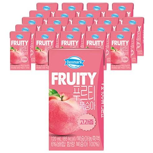동원 푸르티 복숭아 과즙 주스, 120ml, 24개