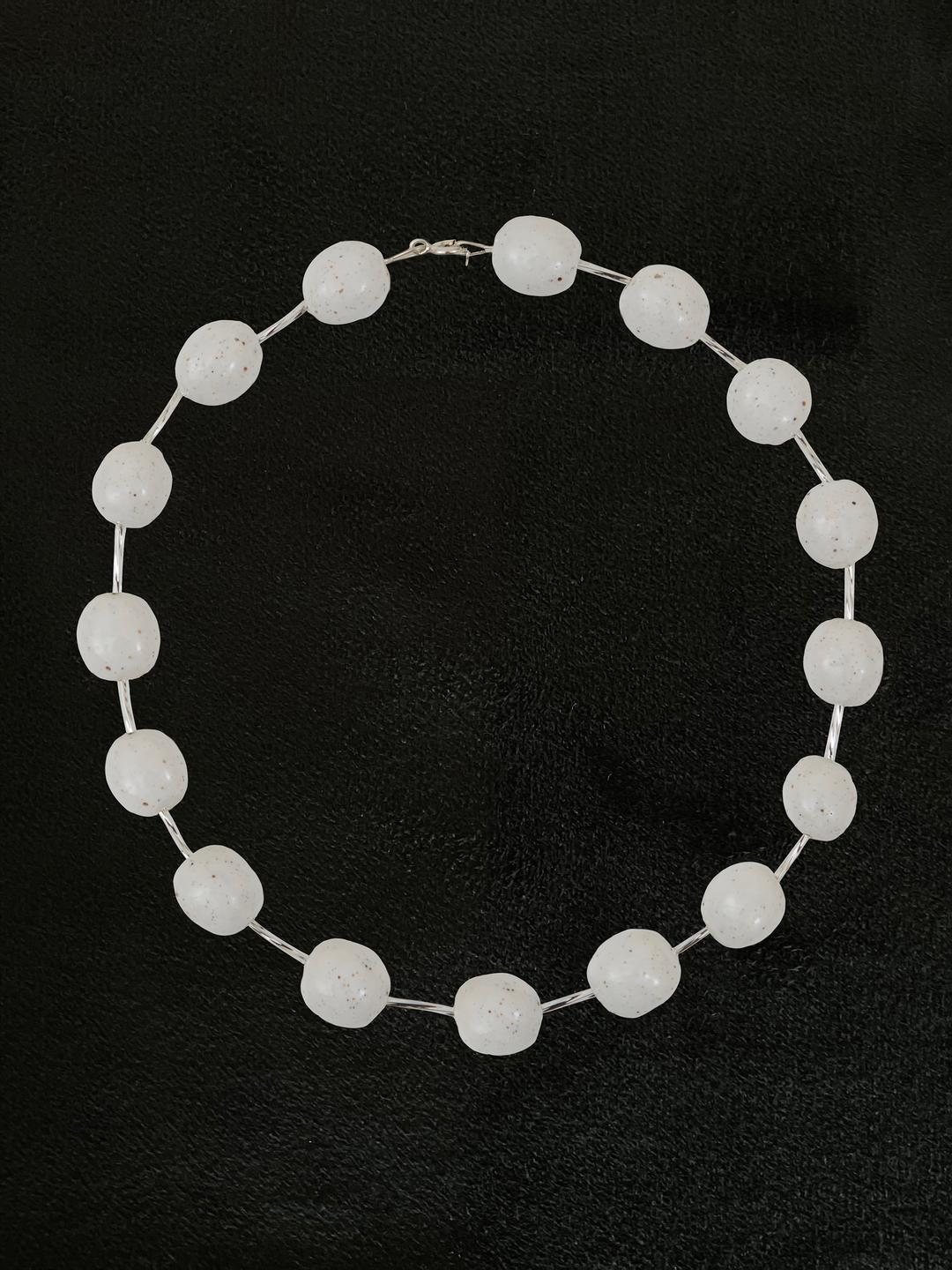 Texture Bead Necklace - Natural Light Pink