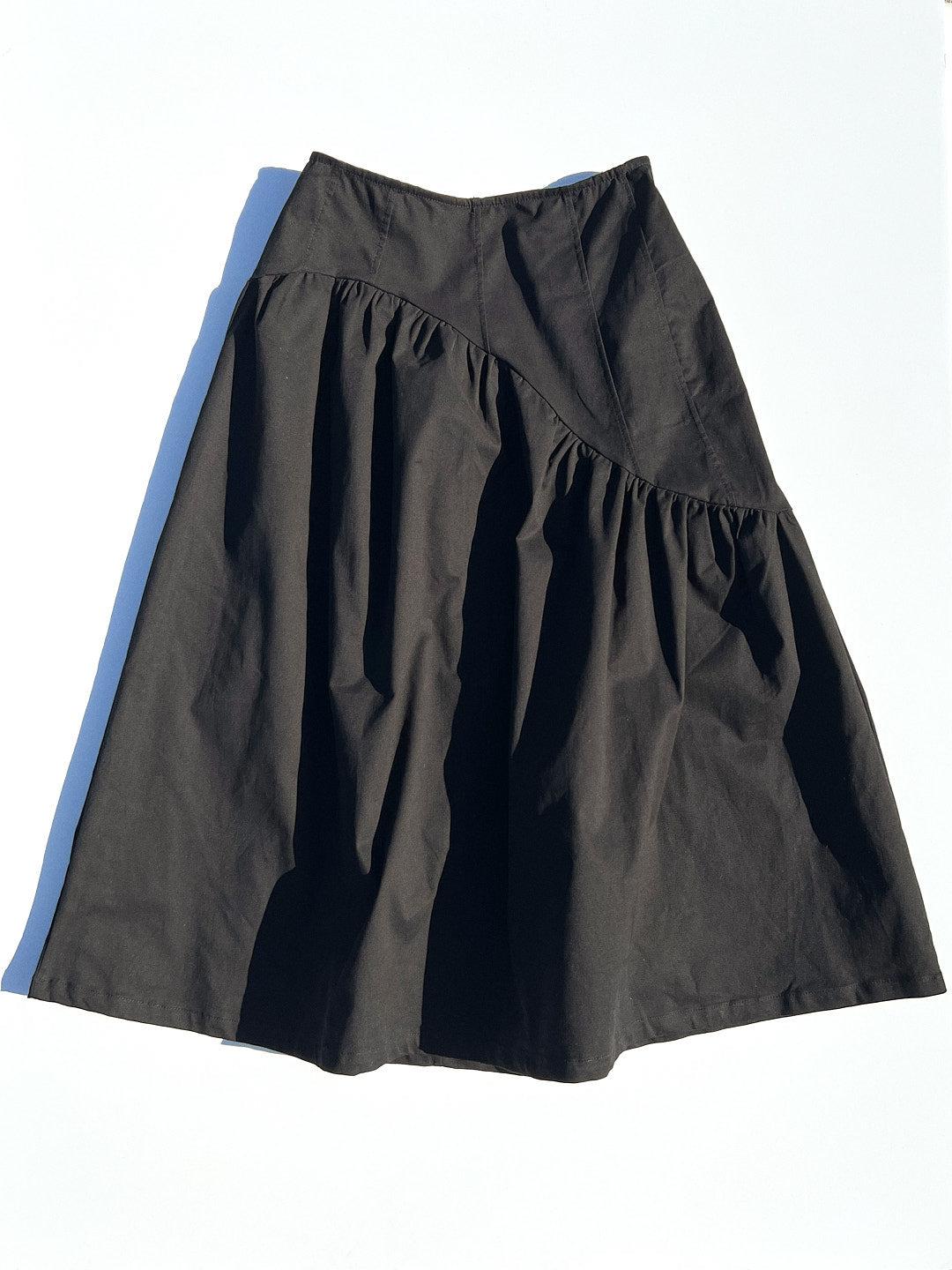 Maeve Midi Skirt - Caviar Twill - Caviar Twill / XS