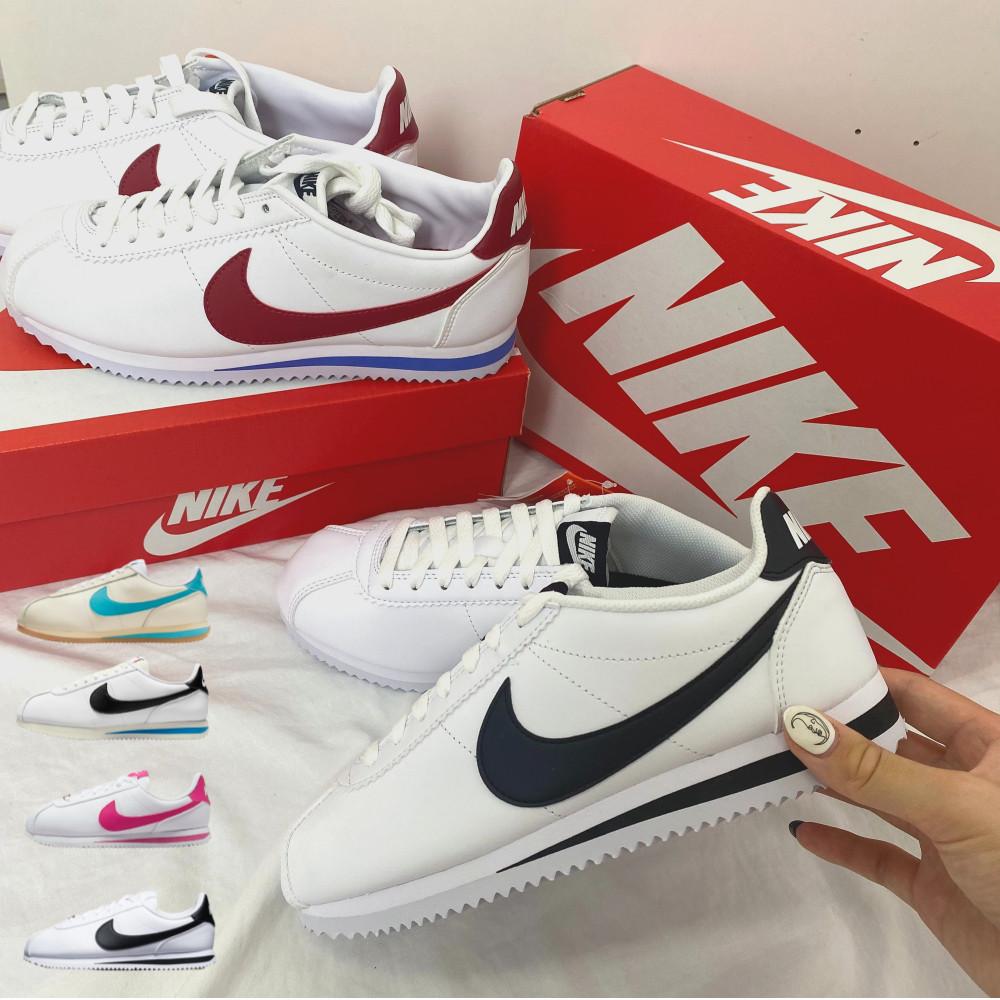 나이키 코르테즈 클래식 베이직 레더 흰검 레드 그린 스니커즈 운동화 : 썬더슈터