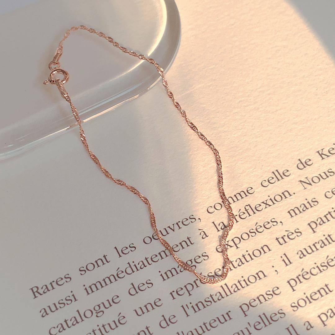 [당일배송/실버925] well bracelet - 얇은 한 줄 체인 은팔찌