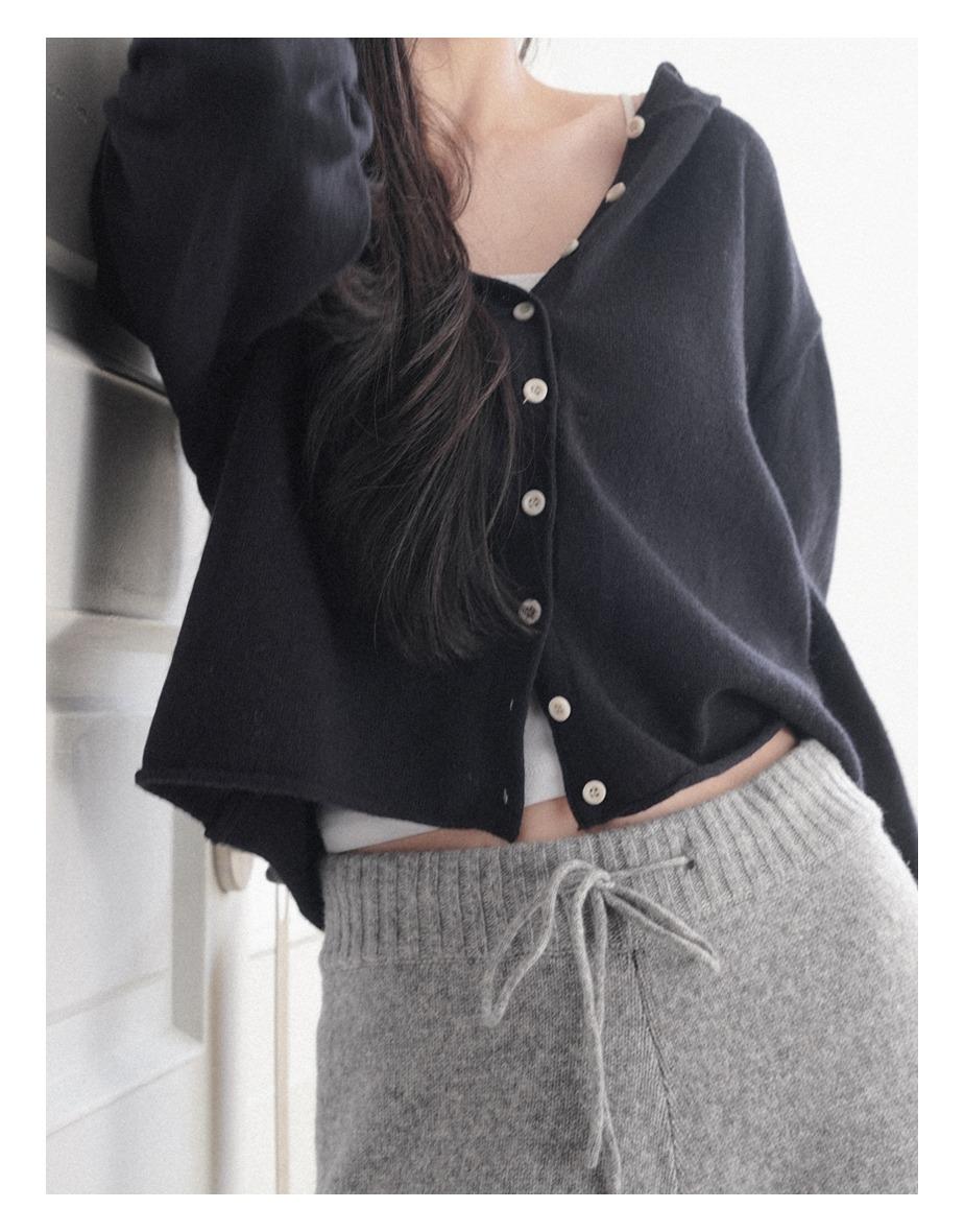 비쥬 캐시 울 니트 팬츠 [그레이]