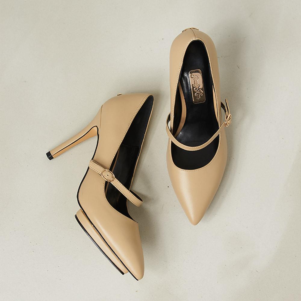 [JINNY KIM] 리얼레더 Piamary 피아메리 펌프스 10cm