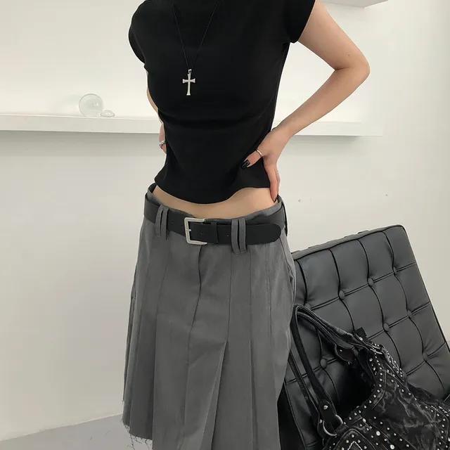 Half basic top / 하프넥 티셔츠