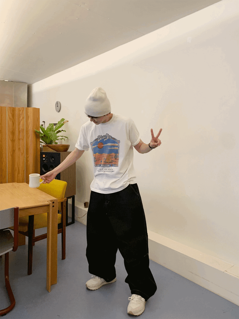 빈티지 블루 스카이 티