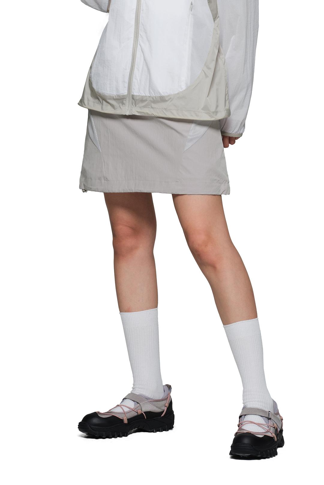 STRING MIDI SKIRT - PINK BEIGE