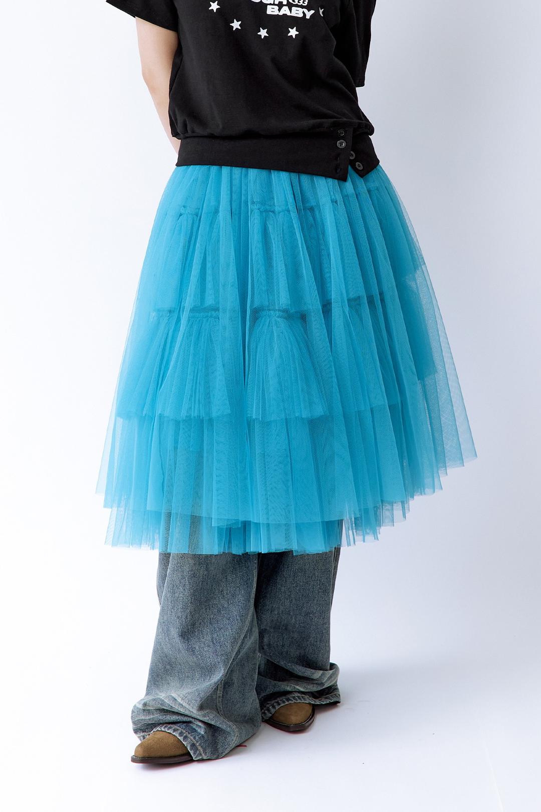 Volume Tulle Skirt Blue [예약발송 05/30]