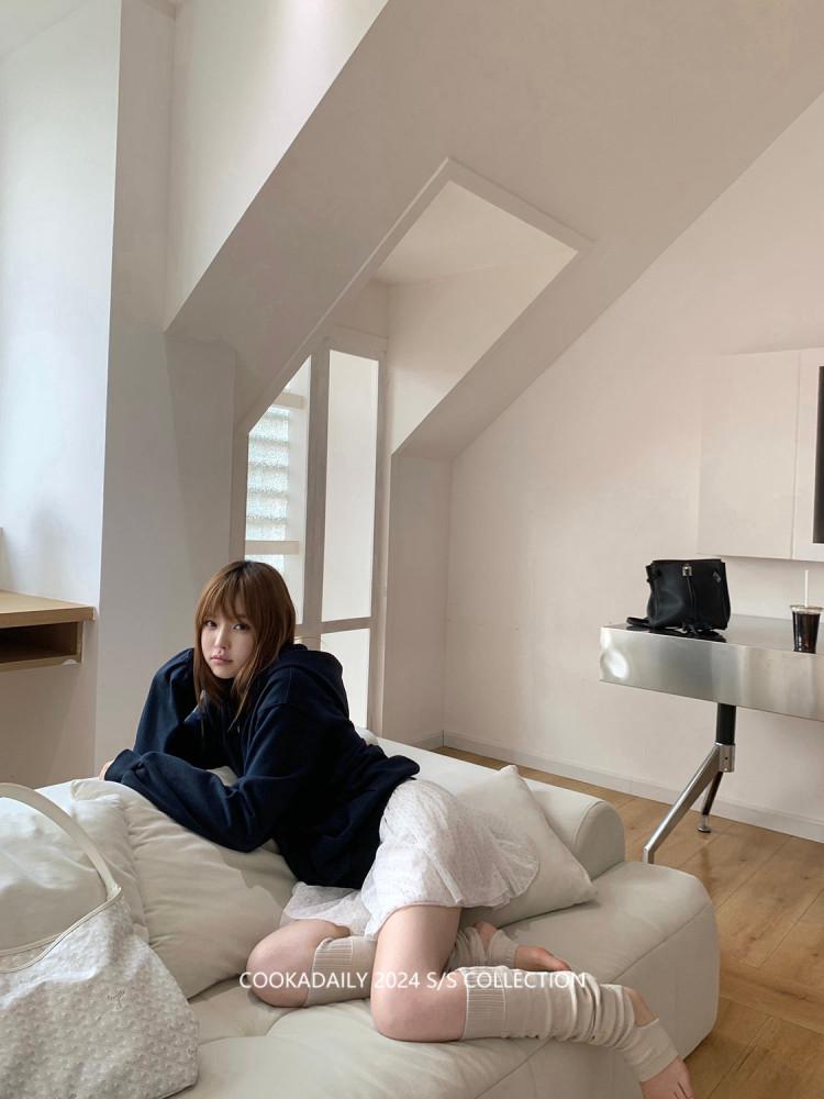 발레코어 레이어드 도트 스커트