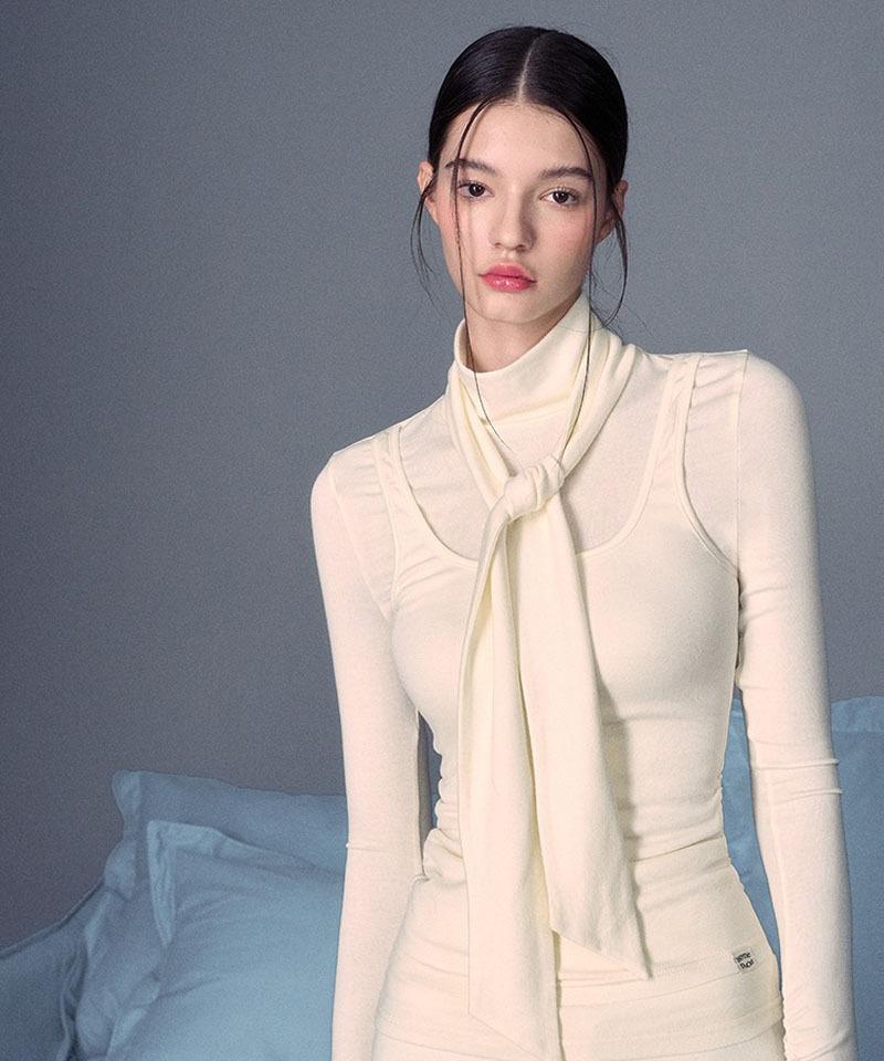 타이 핸드워머 레이어드 폴라탑