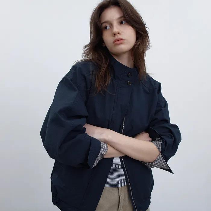 [13차/예약배송] Classic harrington jumper (navy)