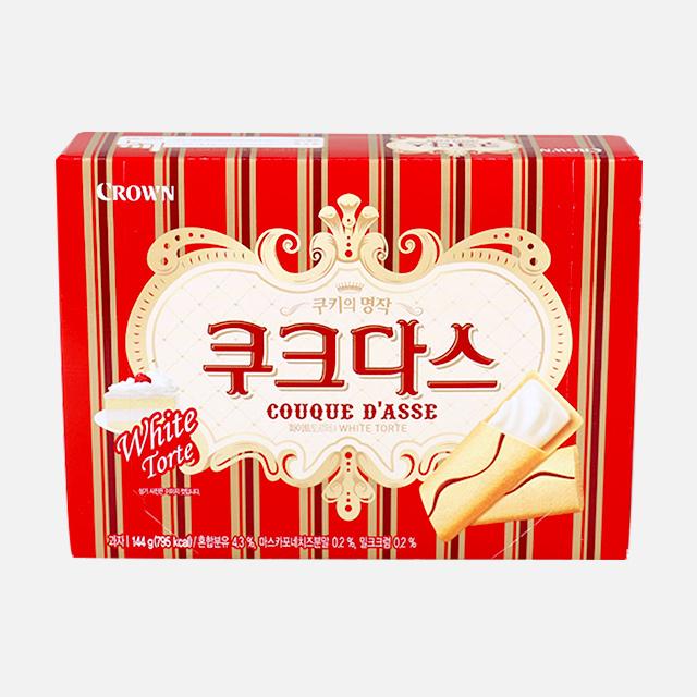 크라운 쿠크다스 화이트토르테 128g