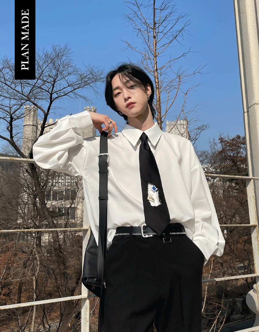[자체제작] FOR YOU , 빅카라 벌룬 셔츠 (4 color)