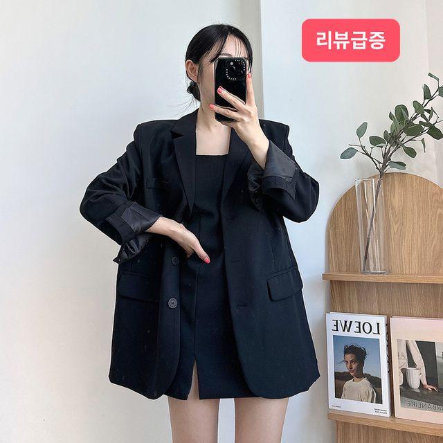 하객룩/데이트룩 (오버핏/셋업/세트/투피스 가능) 오브 베이직 블레이저 자켓(5color)_버튼나인