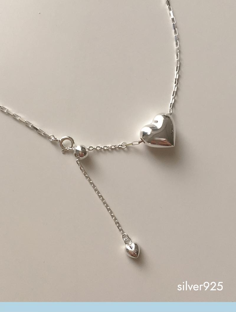 carol heart necklace (silver925)