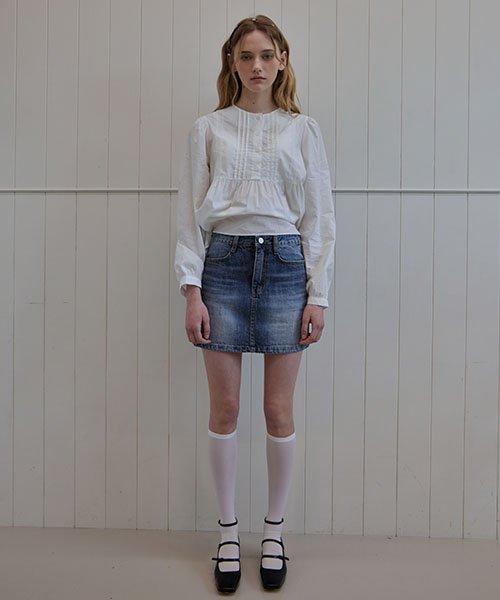 EZEL VINTAGE MINI SKIRT_2COLORS_BLUE
