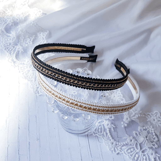 📯클래식 골드체인 얇은 머리띠