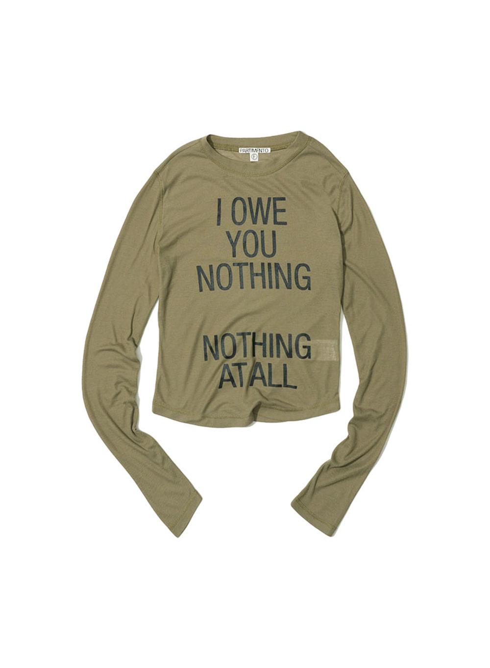 [WOMEN] TEXT PRINTED LONG SLEEVE TEE_KHAKI BEIGE