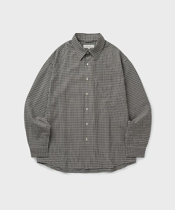LAUNDRY SMALL CHECK SHIRT [BLACK]