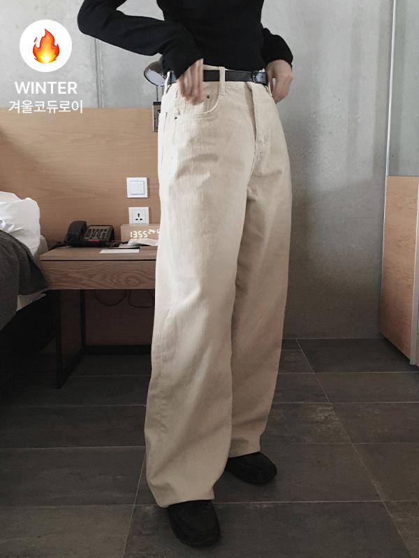 슬로우앤드 [1차수량 10%쿠폰] #SLOWMADE. 아워라인 코듀로이 팬츠 (+베이직/롱ver) - 4 size