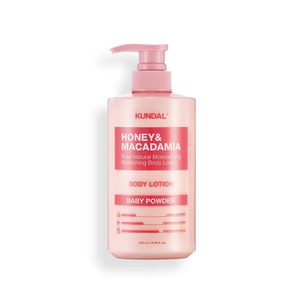 쿤달 허니 앤 마카다미아 퓨어 바디로션 베이비파우더 500ml