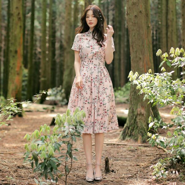 시크라인 단미 생활한복 원피스