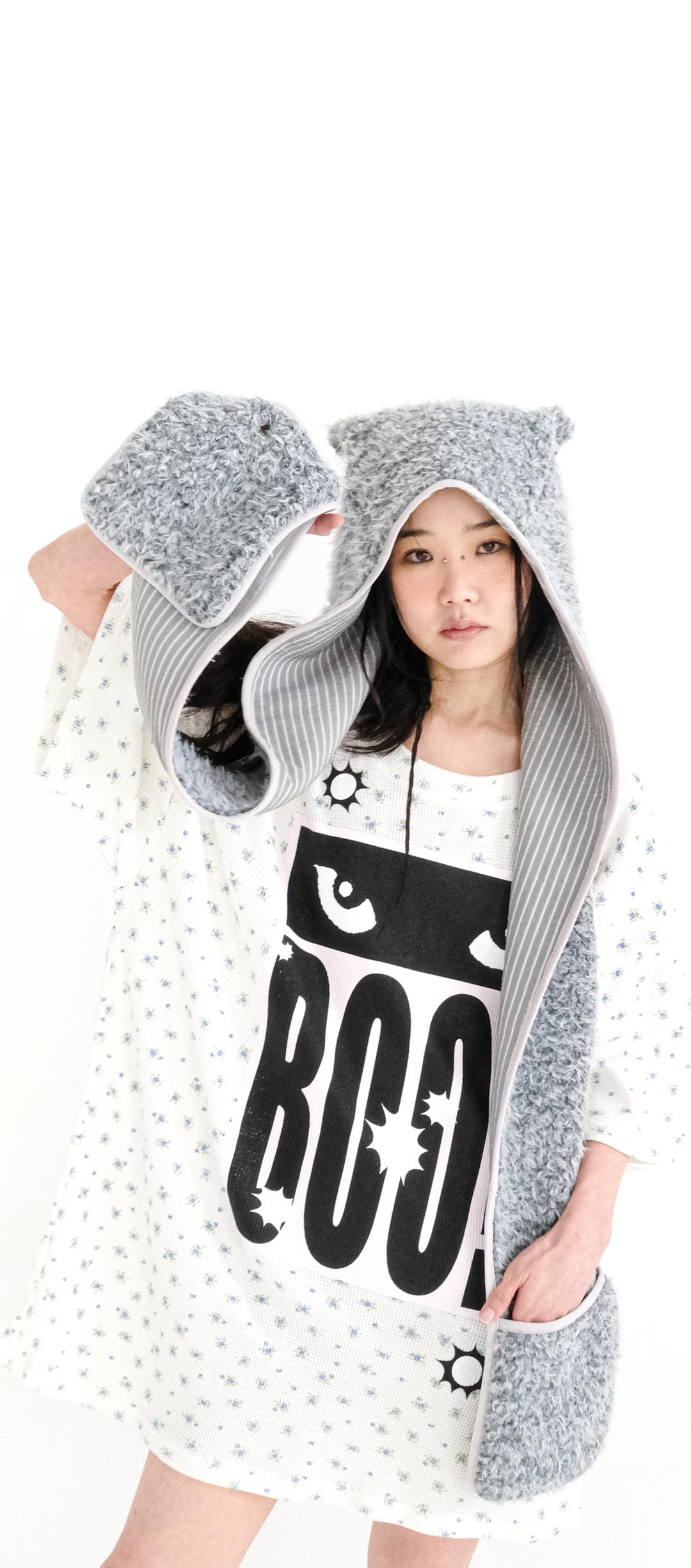 [fa.er.ie] cat's eyes flower waffle top (ivory)