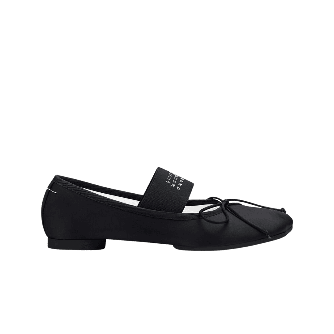 (W) MM6 Maison Margiela Anatomic Ballerinas Flat Black