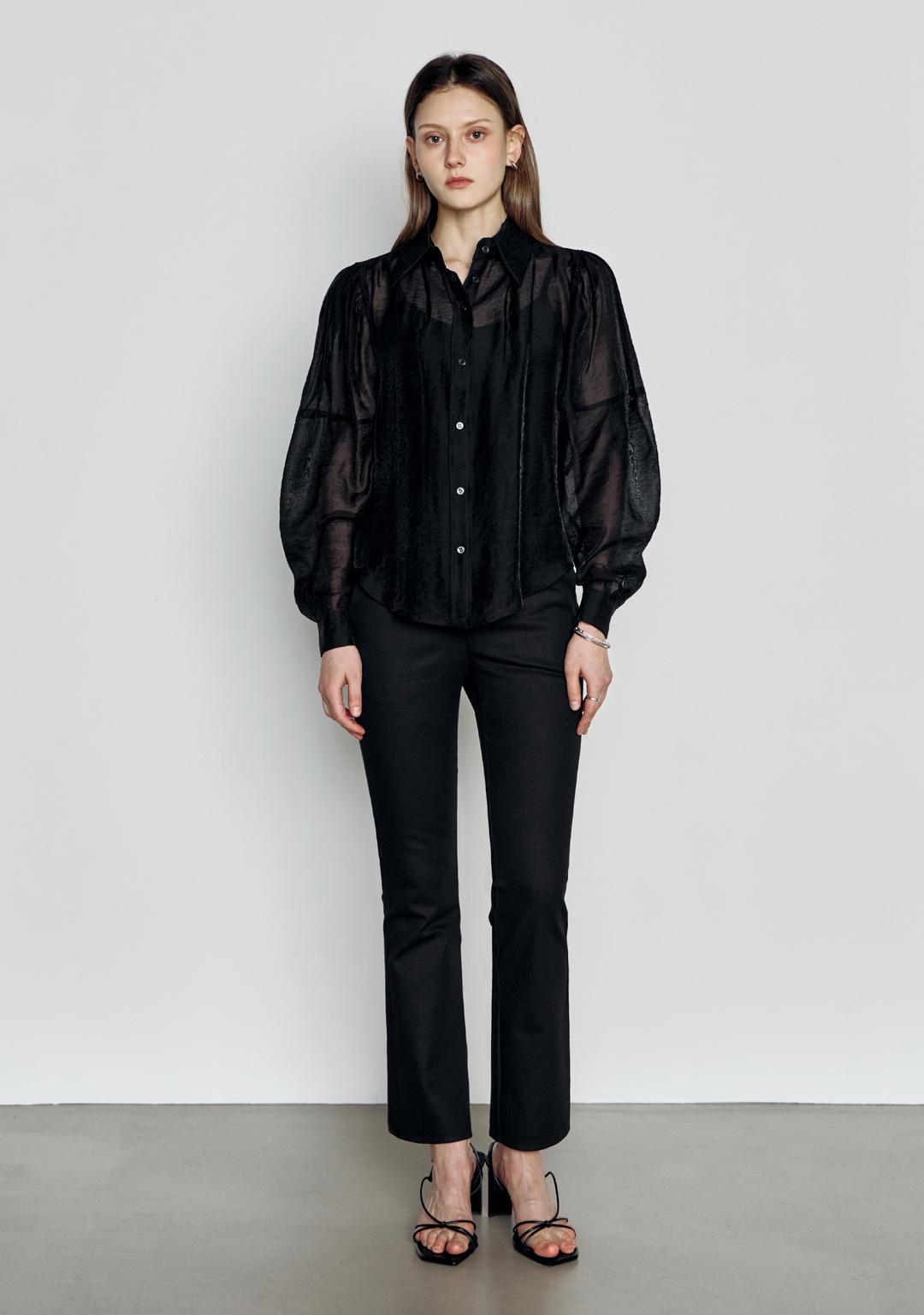 3rd) Clean Crop Pants Black
