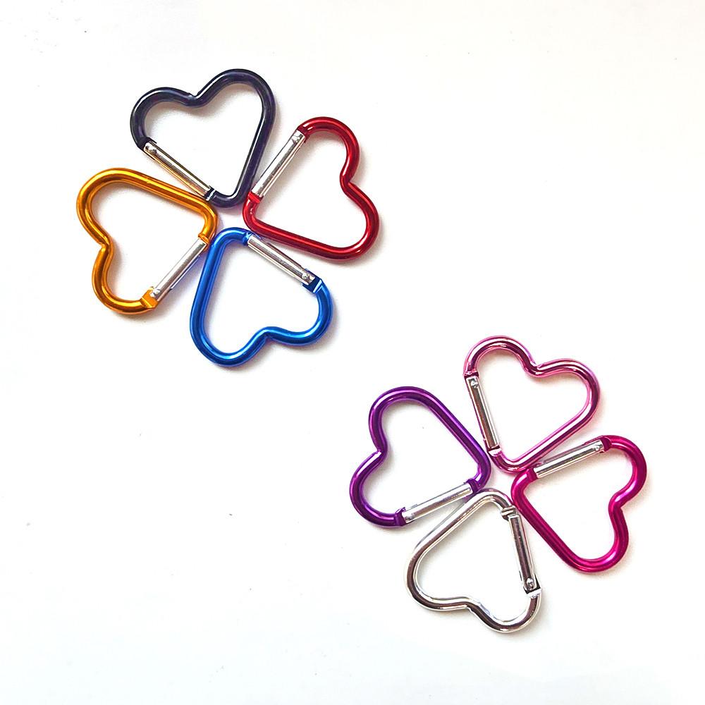 모아이캠핑 카라비너 알루미늄 별 하트 비너 키링 부자재