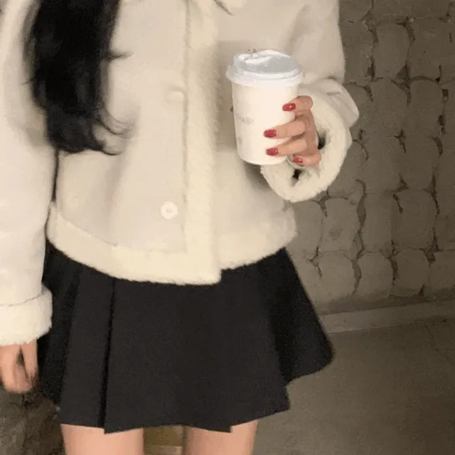 [오늘출발/러블리] 레더 리버시블 양털 무스탕 자켓 가을무스탕 가죽자켓 무스탕후리스 양털후리스 (2color)