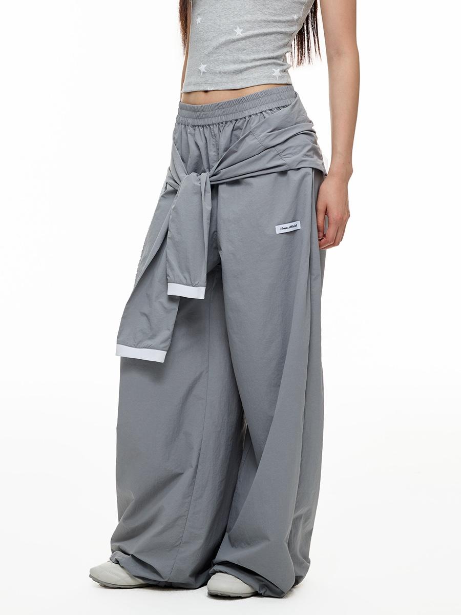 JIKOO Walking by the Lake Knot Layer Pants (2color)