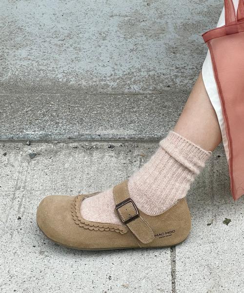 천연가죽 Cub 4Color 러블리 프릴 소가죽 메리제인 1Cm