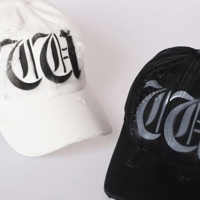 핸드 스프레이 데미지 볼캡 (2color)