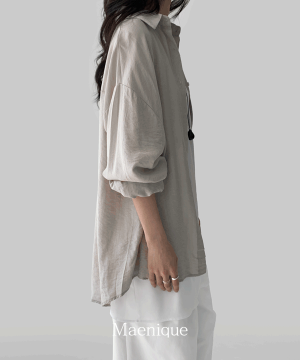 매니크 [MNQ] 엘링턴 오버핏 셔츠 (살안타템)