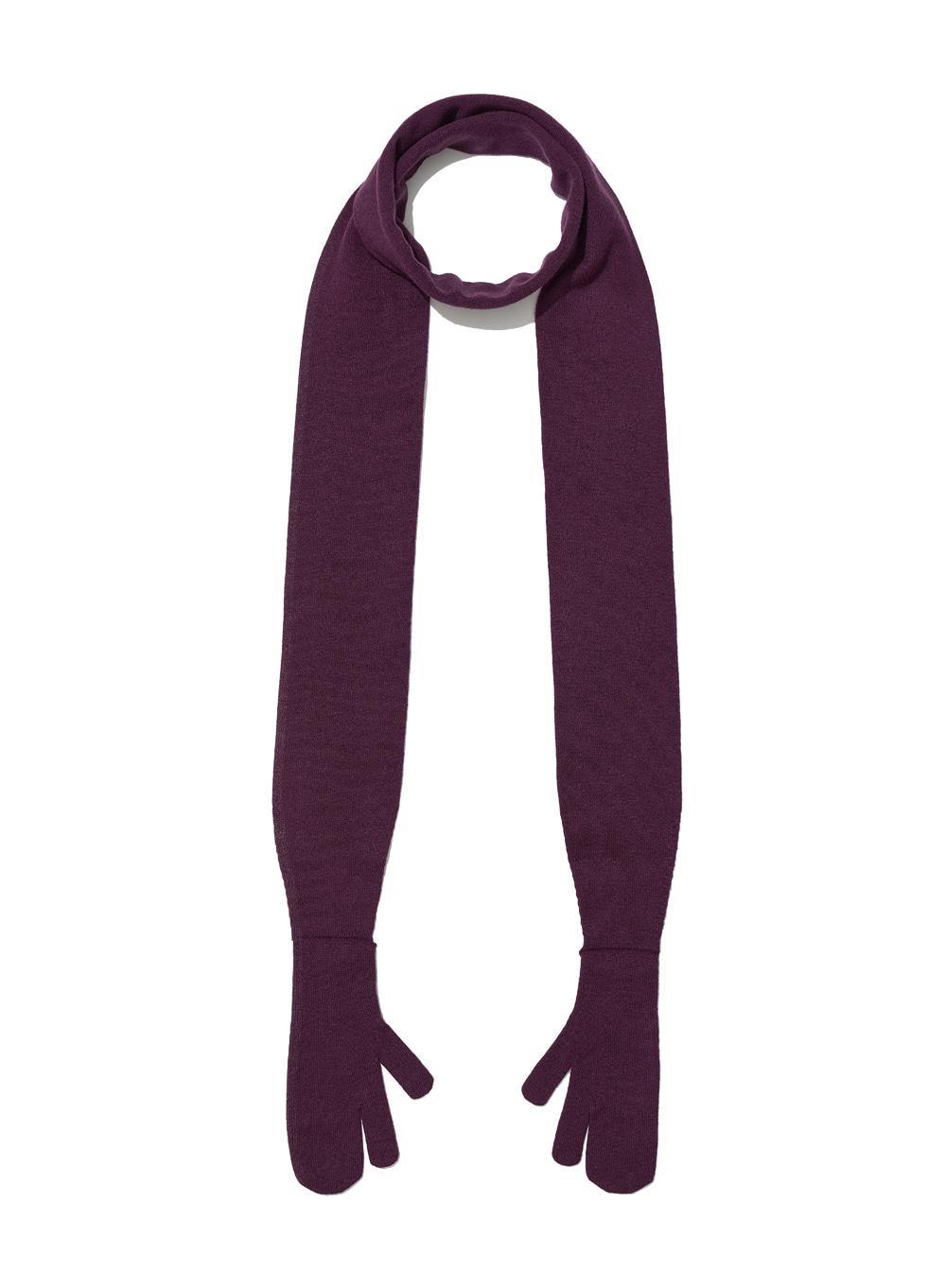 [WOMEN] LOBSTER HAND WARMER MUFFLER_PLUM