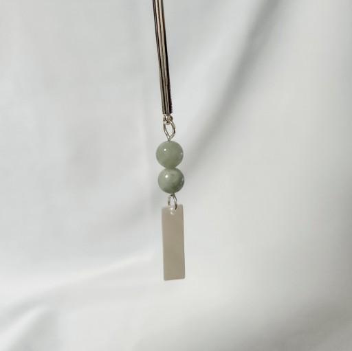 🍒💚녹빛체리 비취 자개 비녀💚🍒