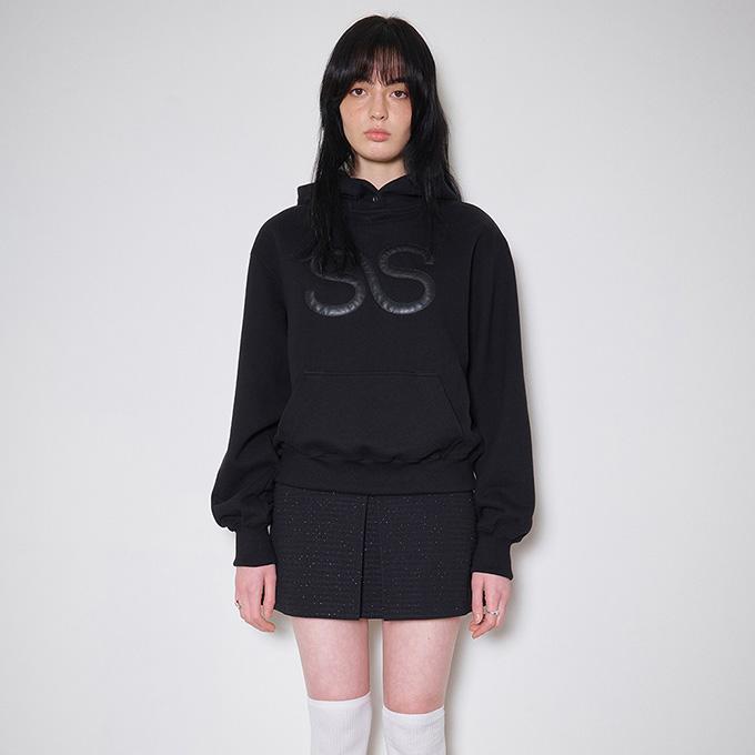 SS PATCH HOODIE, black