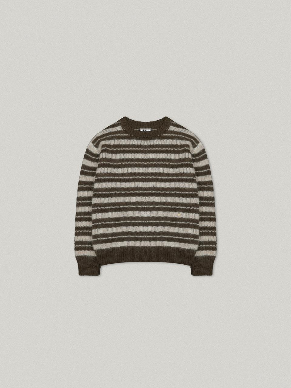 Brush Stripe Knit - Brown브러쉬 스트라이프 니트