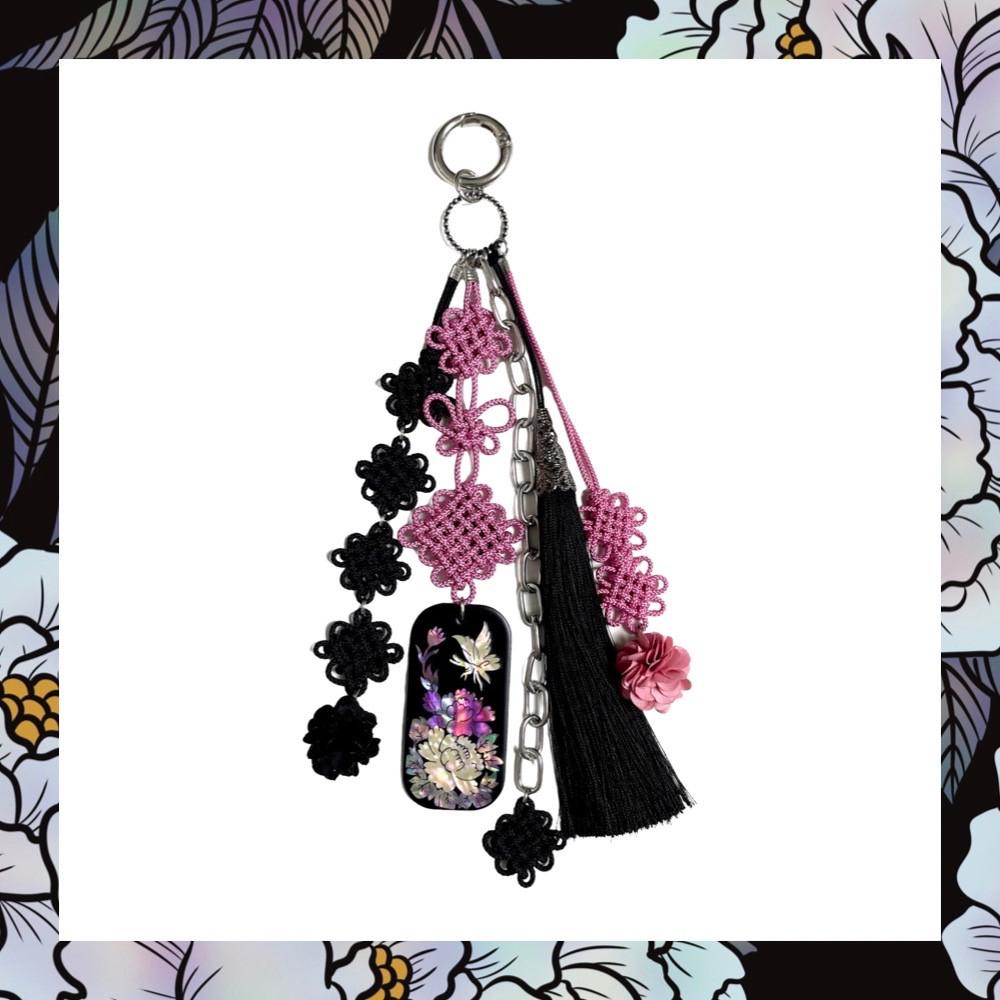 제작 약 7일/蝴蝶圖(호접도) 나전칠기 노리개 키링(가방장식,바지장식)/한정수량