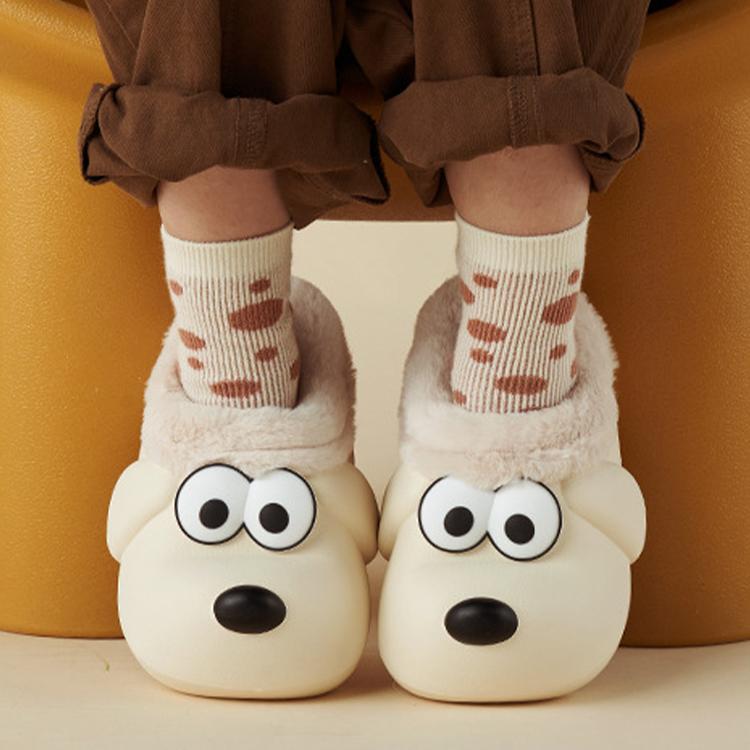 마이펫 도그 털슬리퍼 무소음 실내화 거실화 겨울 슬리퍼 귀여운 홈 강아지 푸들