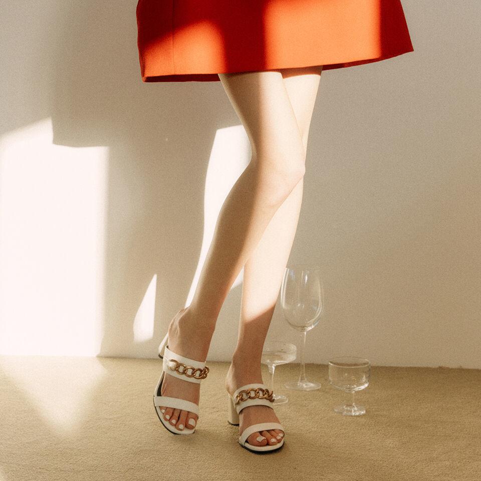Zelda Sandals / Ivory (gold) [젤다 샌들 / 아이보리(골드)] 6cm