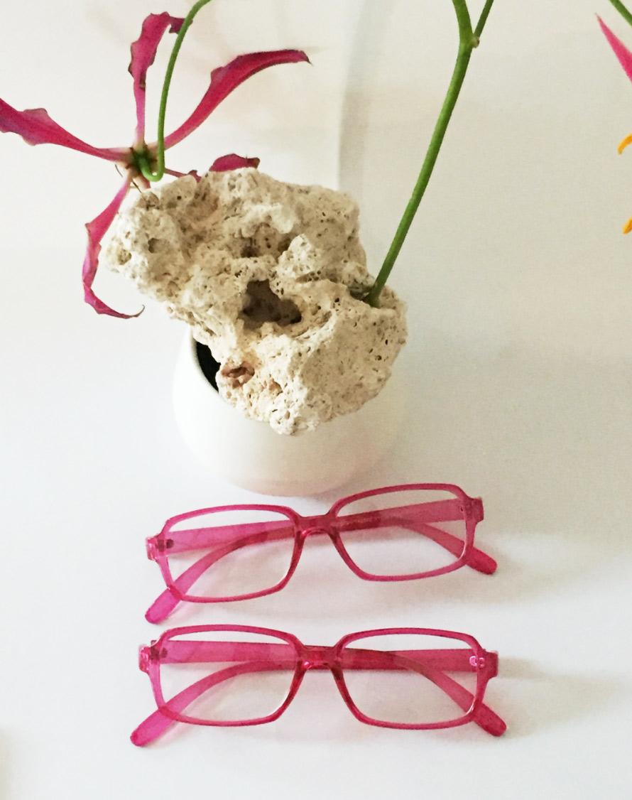 hotpink square vintage glasses