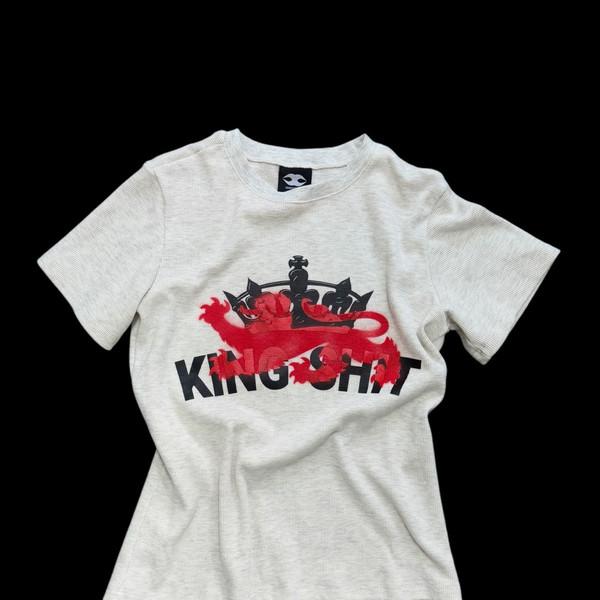 KING SHIT SPRAY WAFFLE TEE OATMEAL