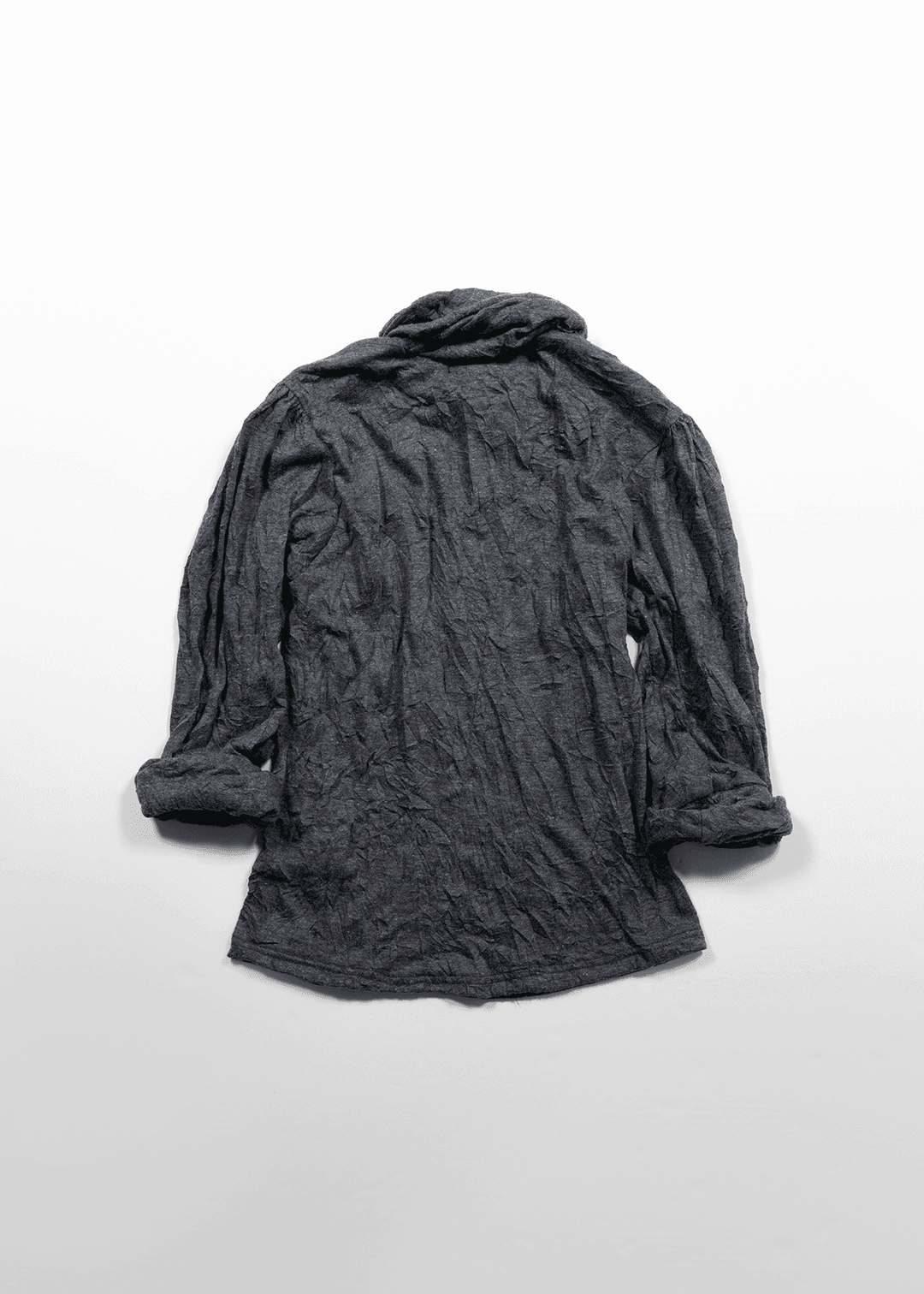 CRINKLED TWIST SLEEVE - GRAY