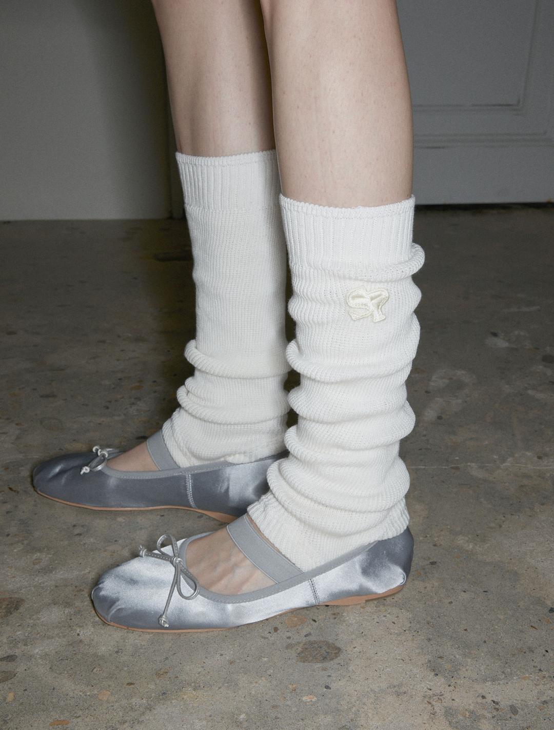 KNIT RIB SYMBOL LEG WARMER - 4차 리오더